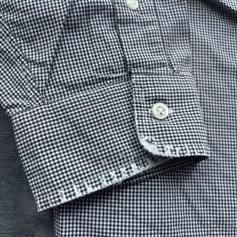 Polo Ralph Lauren Mens XL Gingham Button Down Shirt Navy Blue White Cotton